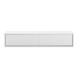 Mesa consola suspendida Auri 2 cajones color Blanco