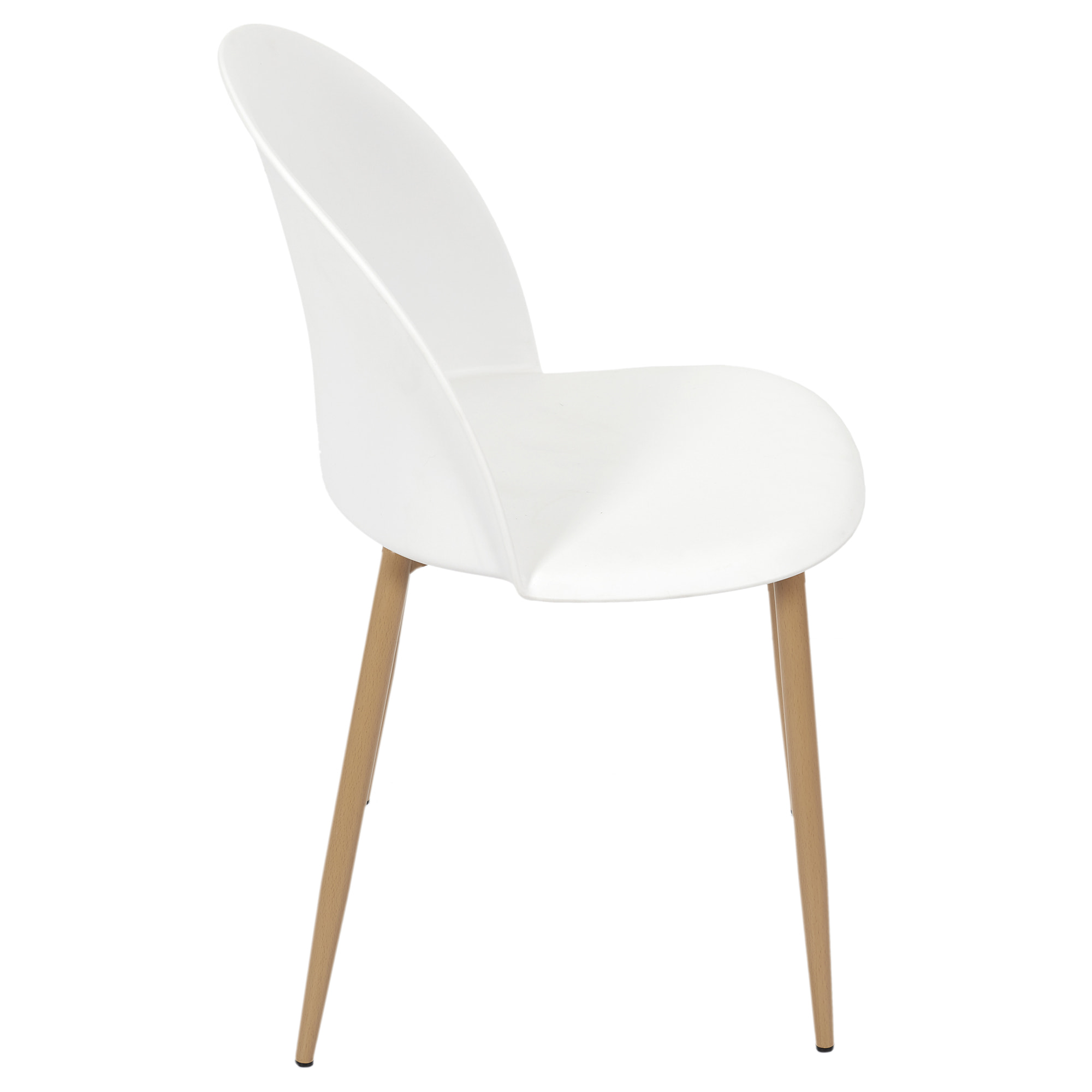 Chaise Scandinave Bergen Blanc - Lot De 2