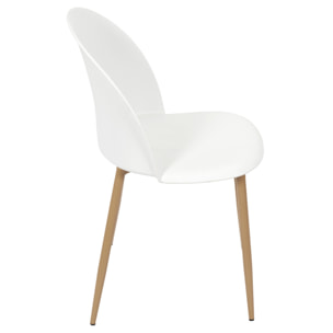 Chaise Scandinave Bergen Blanc - Lot De 2