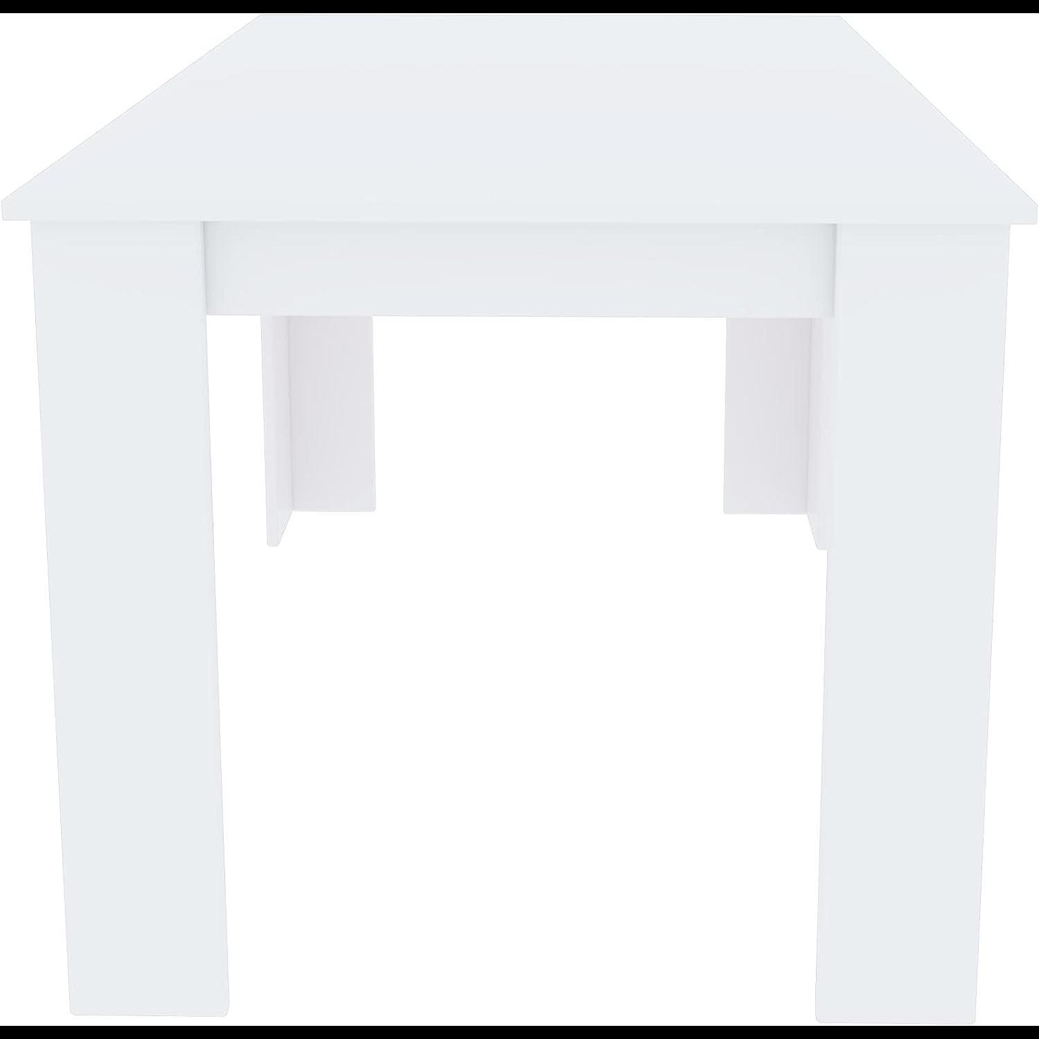 Tavolo da Pranzo Allungabile Estensibile Fino a 190 cm Tavolino Per 6 Persone Salotto Soggiorno Salone Design Moderno 190 x 78 x 90 cm Bianco
