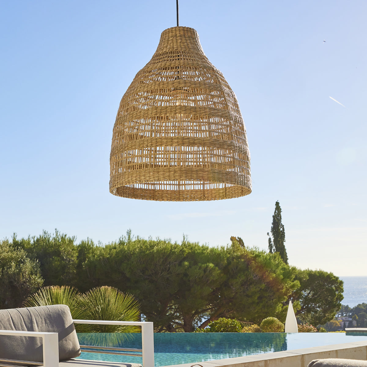 Abat jour naturel seul FREYA LONG INDOOR H56cm