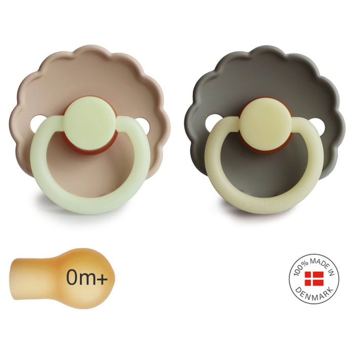 Frigg Pack 2 Chupetes Night Latex Daisy