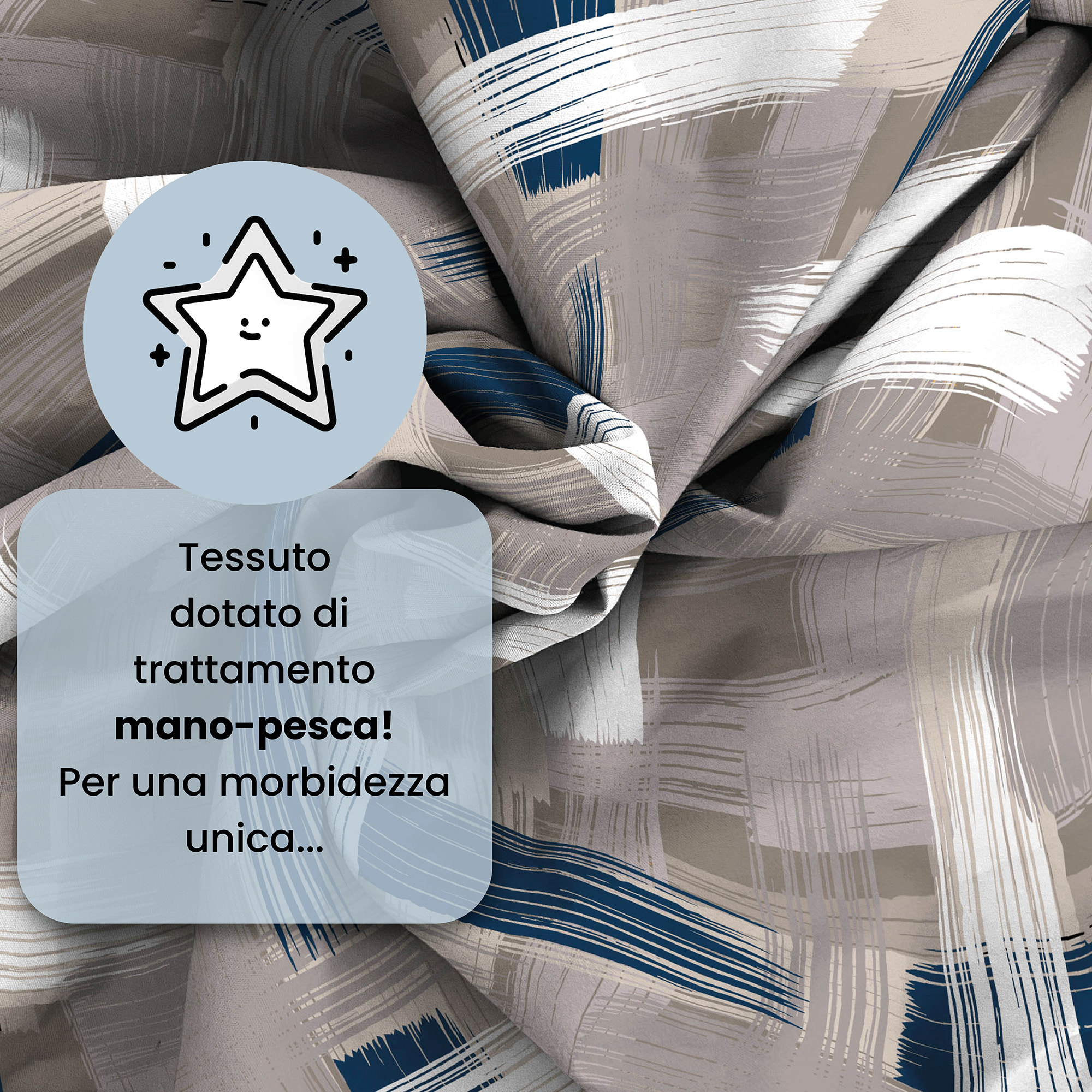 COMPLETO LETTO FANTASY, 100% Microfibra - PENNELLATE