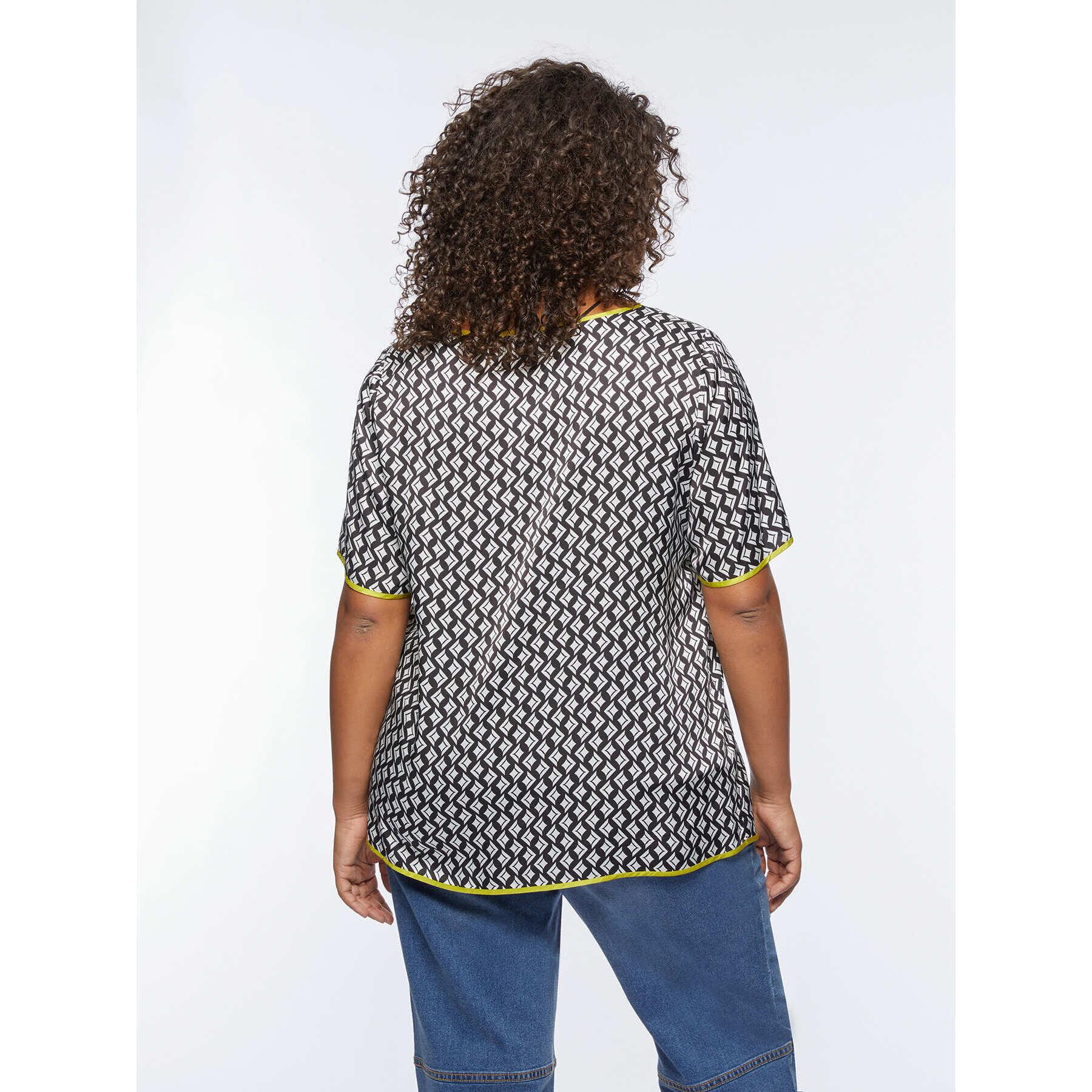 Fiorella Rubino - Blusa con estampado geométrico - Negro