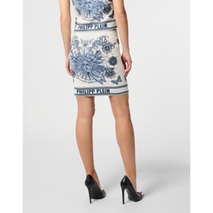 PHILIPP PLEIN Knitted Mini Skirt Butterfly Tattoo