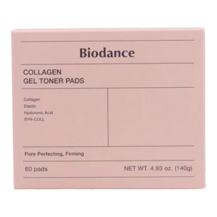 Mascarilla hidratante y calmante Collagen Gel Toner Pads Biodance 60 discos