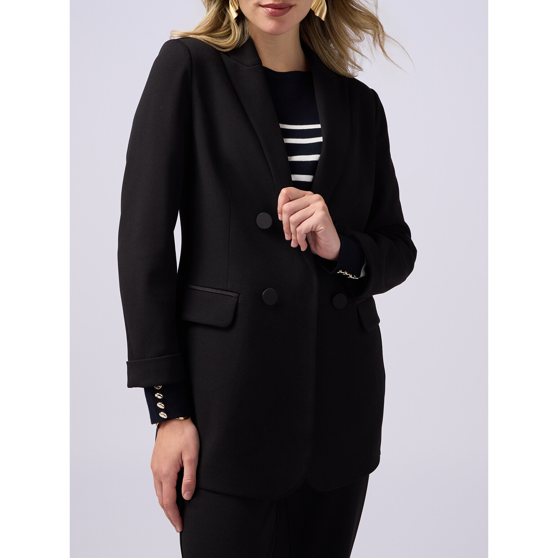 Oltre - Blazer effetto doppiopetto - Nero