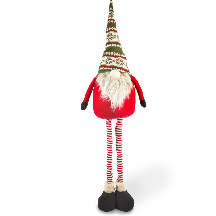 Gnome avec barbe et jambes extensibles Excelsa – Gnomo, Polyester multicolore
