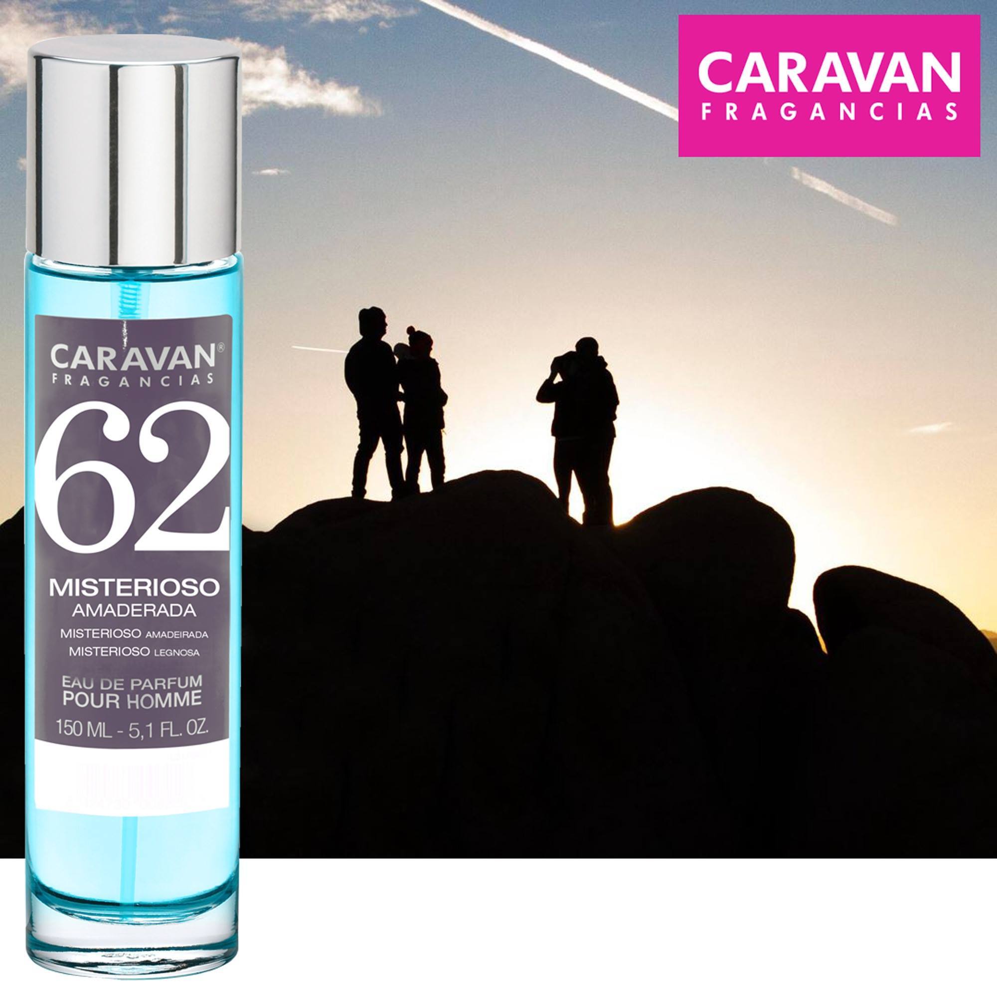 Caravan fragancias - caja de regalo con 2 perfumes nº62 de 150 ml, para hombre