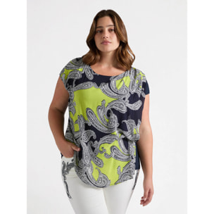 Fiorella Rubino - Camiseta con estampado de bandana - Negro