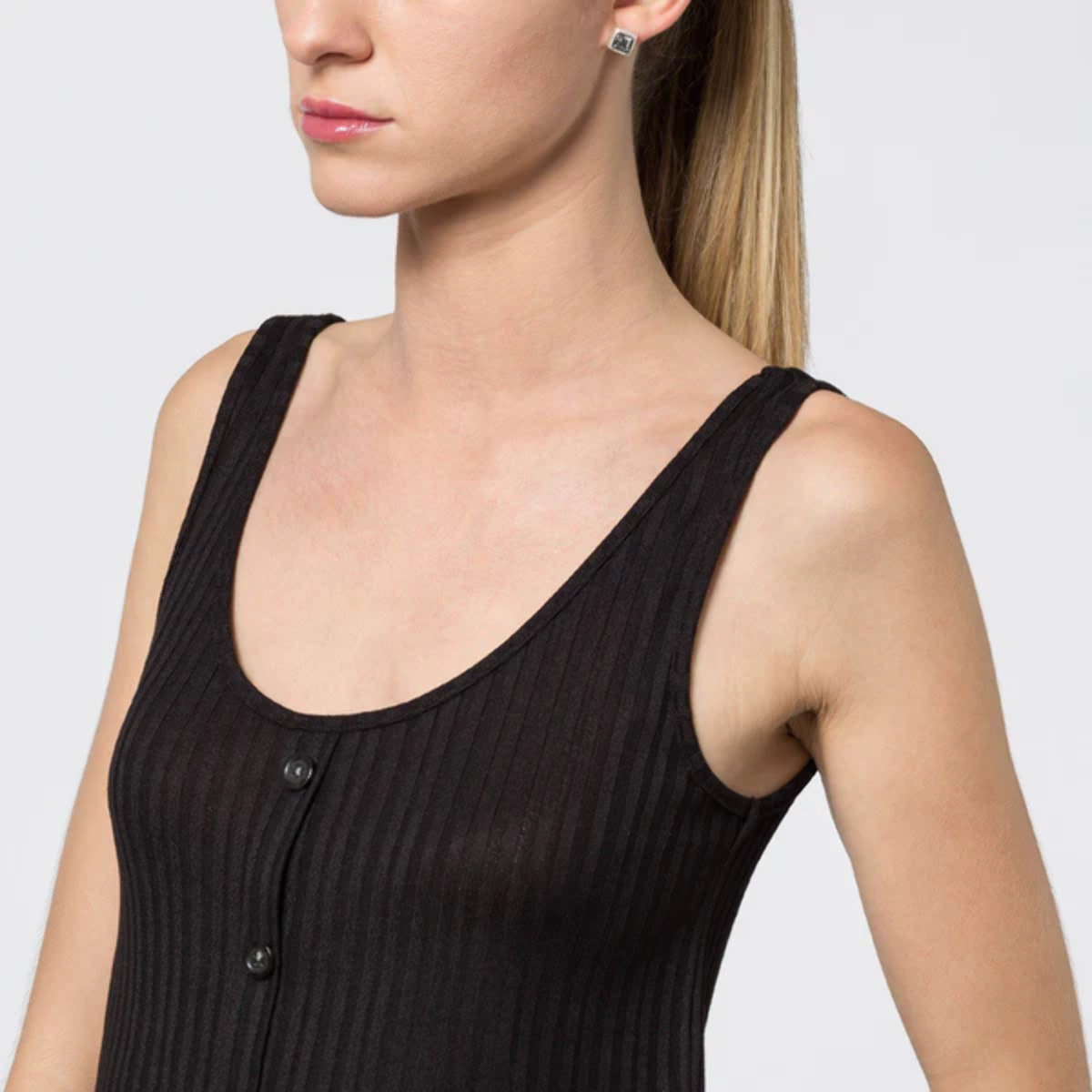 Pendiente plata Sw Cristal cristal Square con