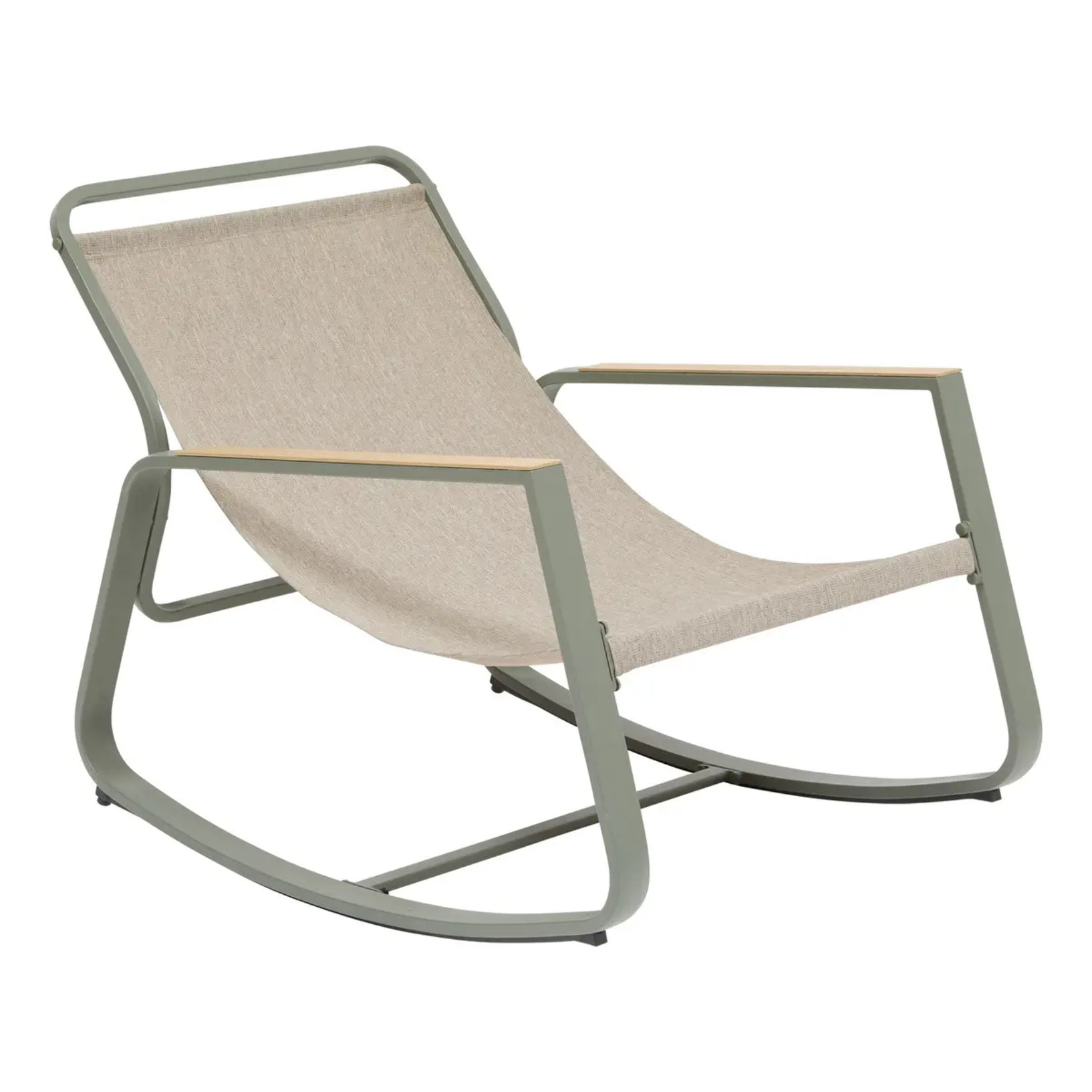 Fauteuil à bascule Felinio vert laurier