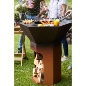 Brasero BARBECOOK Nestor Original barbecue au bois en acie