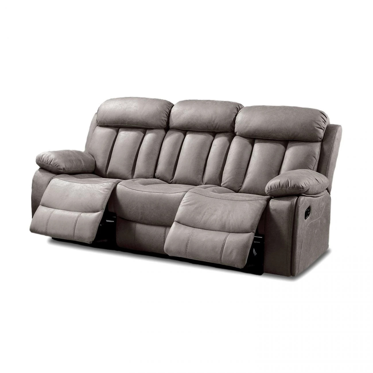 Sofá relax de 3 plazas con reposapiés elevable en marengo 208 cm Kendal Marengo