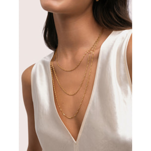 Collar Cleopatra Mini Twist Acero Baño Oro