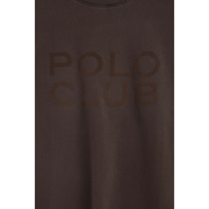 Camiseta Tarak color chocolate oscuro con logo Polo Club