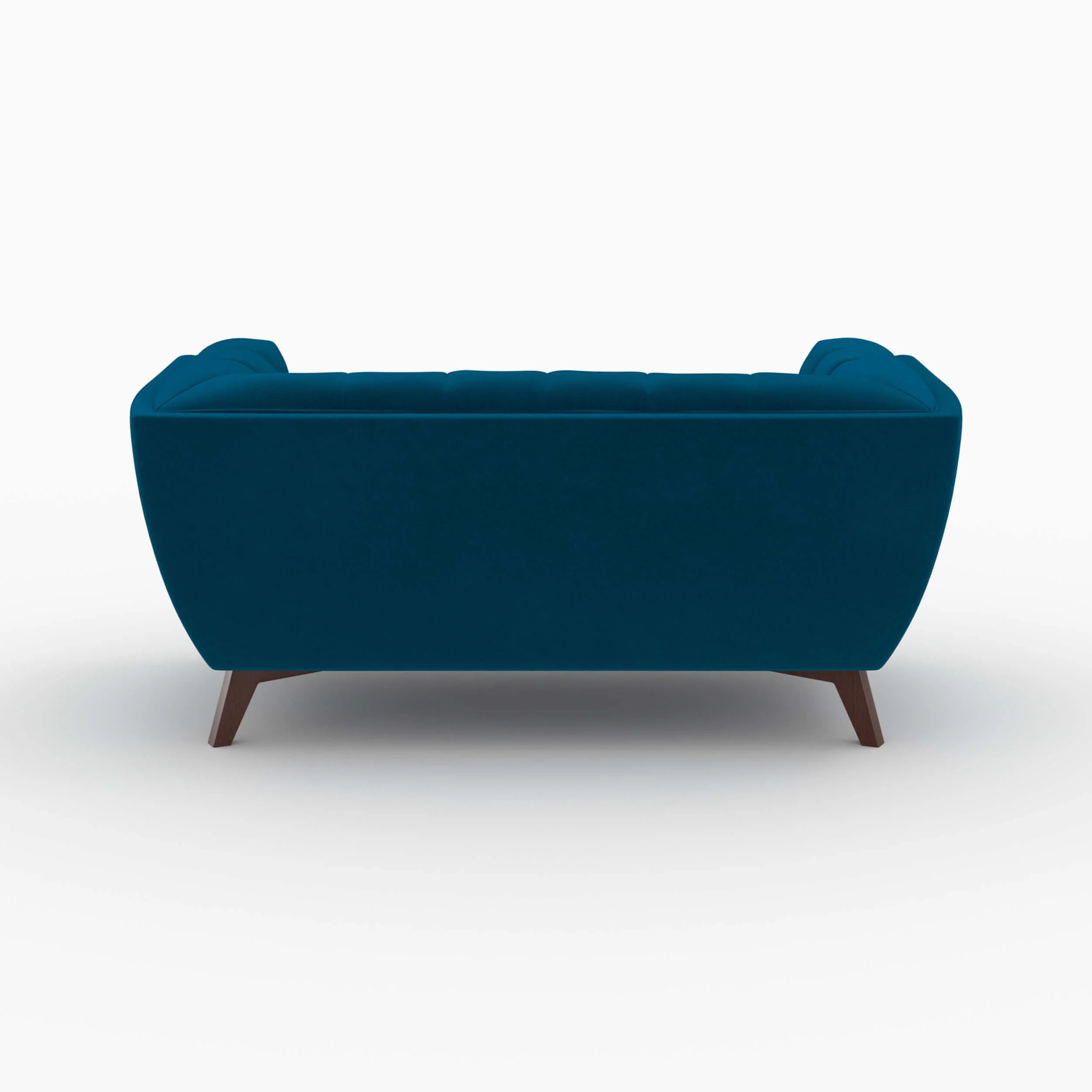 Ensemble canapé et fauteuil en velours bleu 3 places - Mona