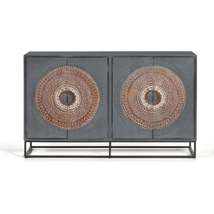 Aparador de Madera de Mango Estilo Étnico Contemporáneo Industrial