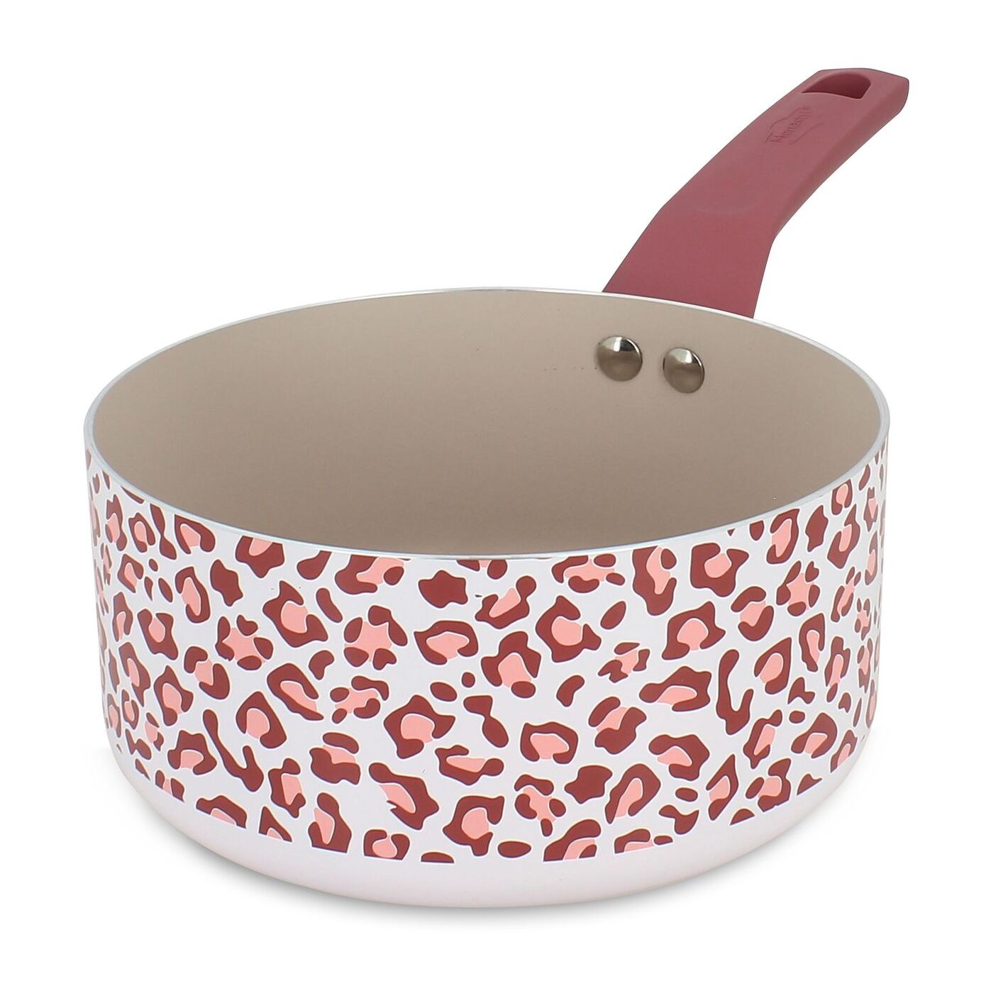 Casserole aluminium recyclé 18cm léopard rose- tous feux  LEOPARD
