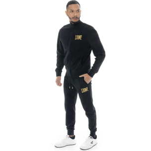 Tuta da uomo in cotone non garzato con colletto e zip Leone HJ