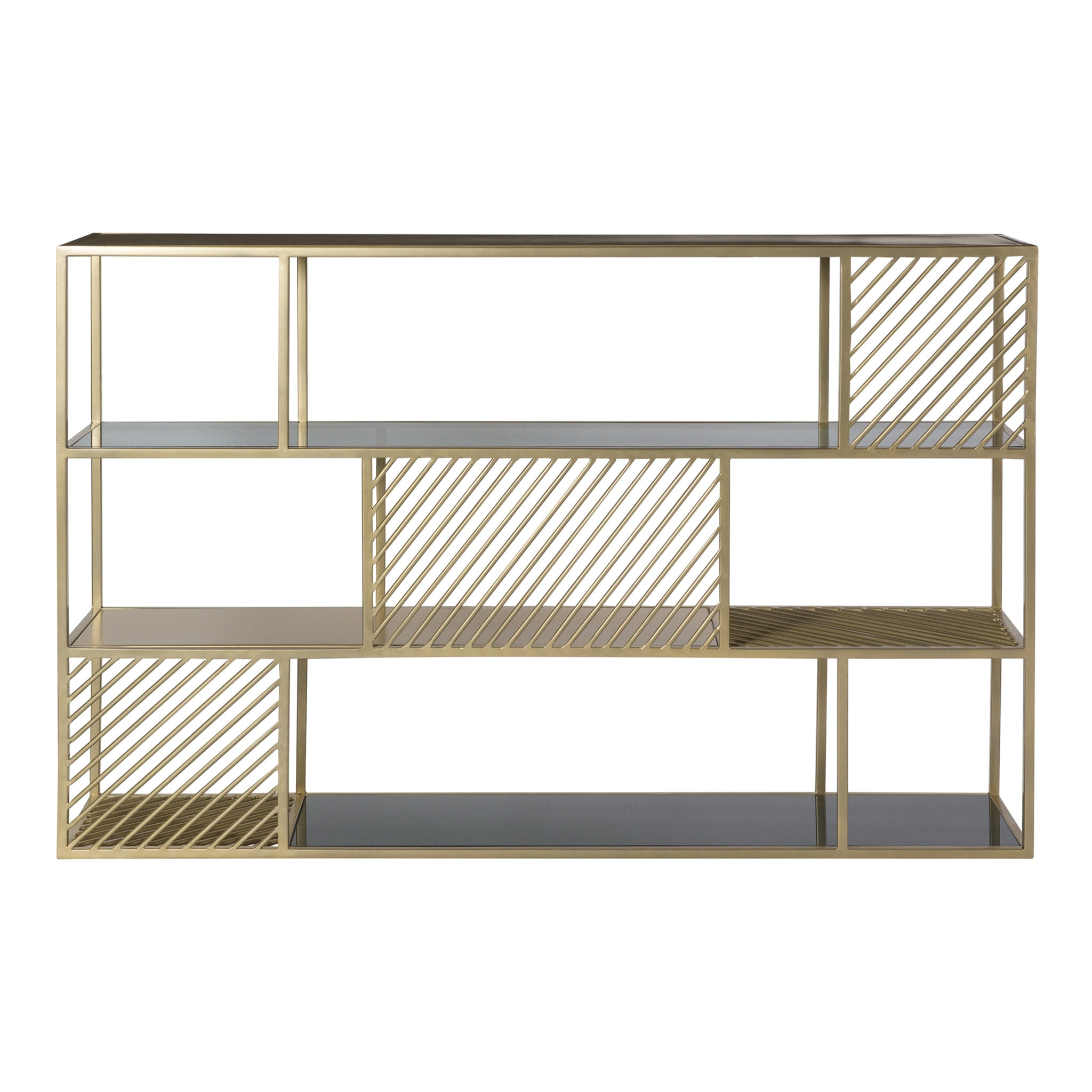 Etagère 3 niveaux en métal et verre - Camus
