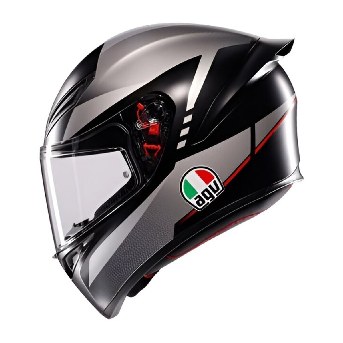 CASCO AGV K1 S E2206 LAP MATT BLACK/GREY/RED