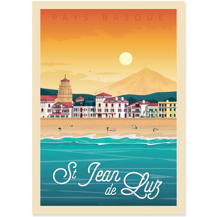 Affiche - Saint Jean de Luz - Olahoop Travel Posters