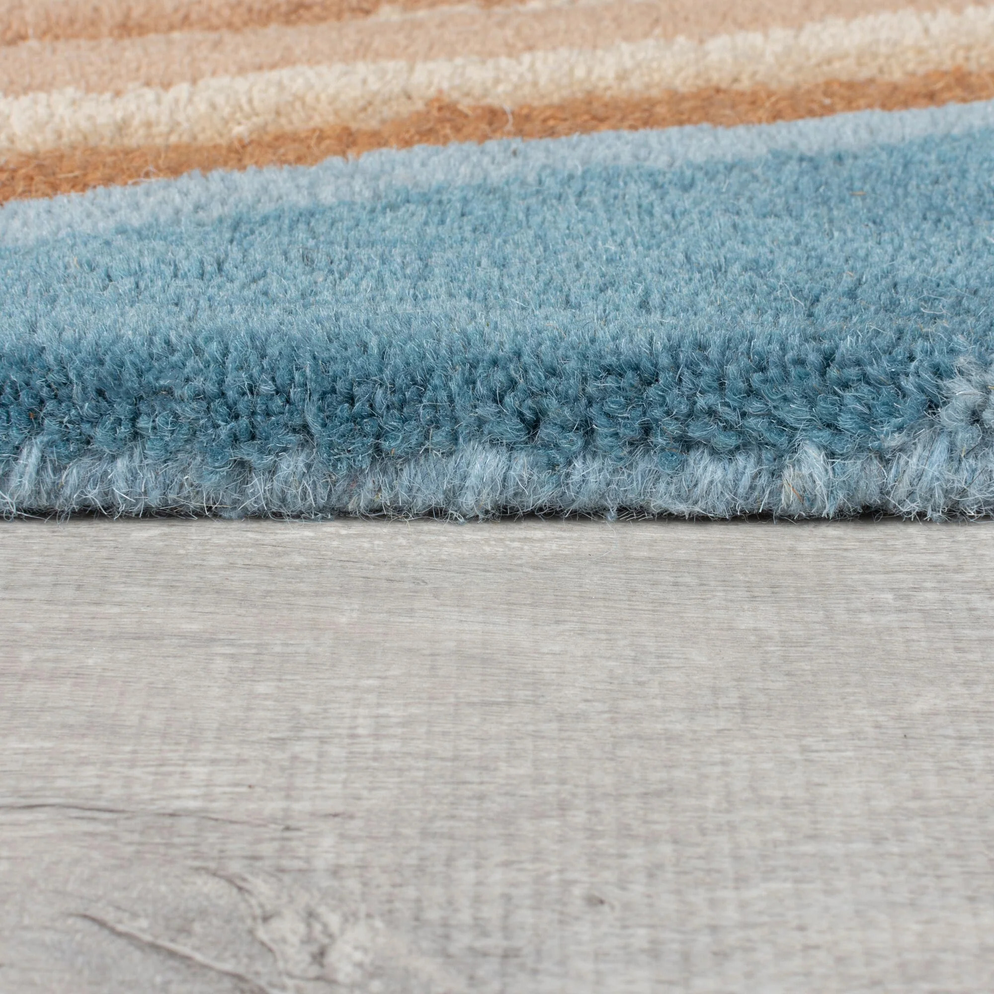 Tapis de couloir en laine ABSTRACT FLOW Bleu