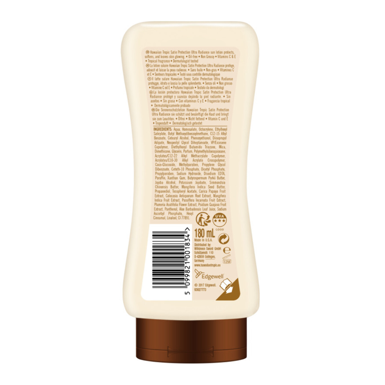 Pack de 2 - Hawaiian Tropic - LOTION PROTECTRICE SATIN SPF30 180ml