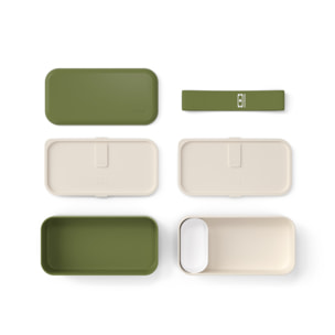 Lunch box 2 compartiments Original 1L Made in France Vert Olive