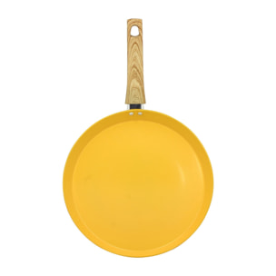 Galetière 32cm avec revêtement céramique jaune - tous feux  COLORAMA