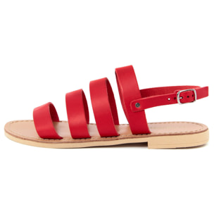 Sandalino flat Donna Toscana Rosso