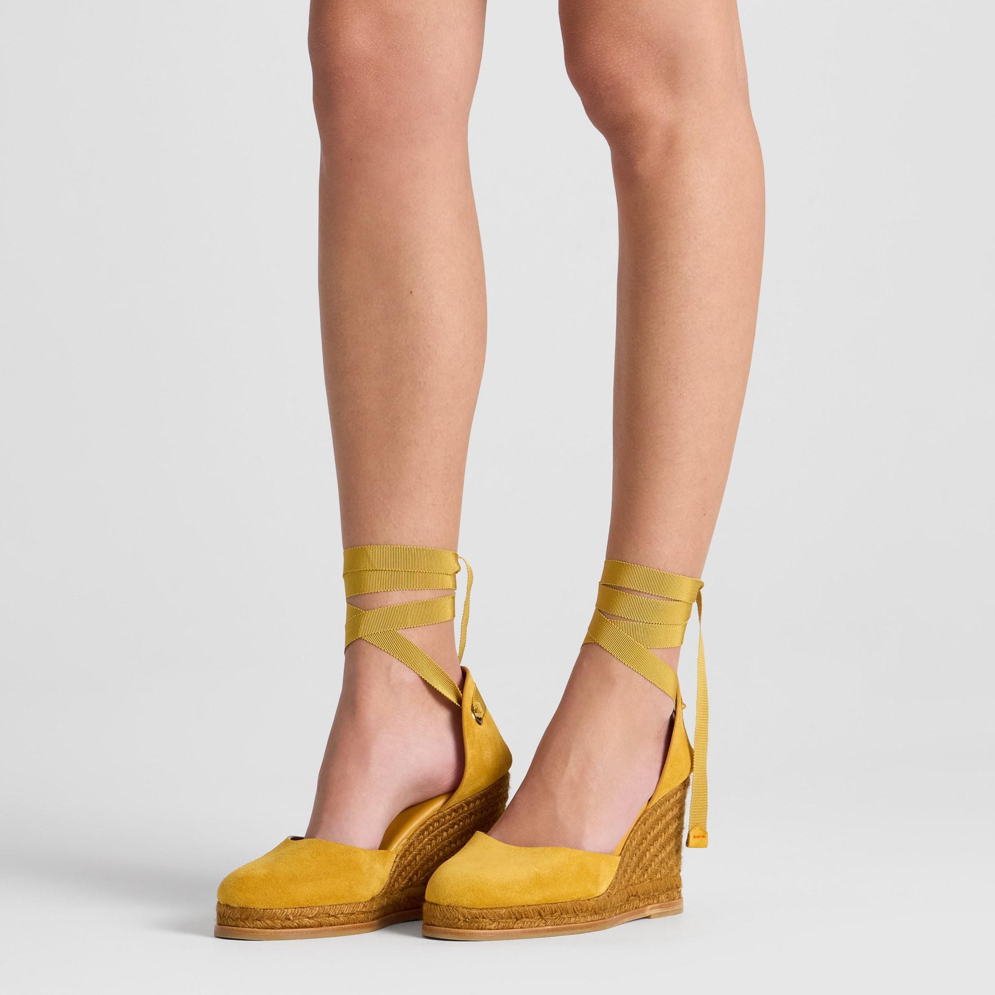 Alpargata cuña Camila amarillo mujer 9cm