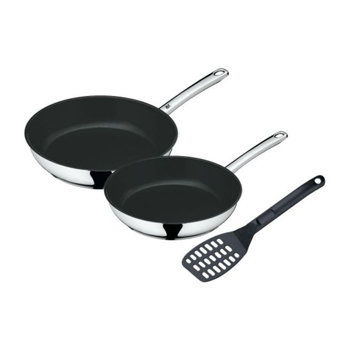 Batterie de cuisine WMF 2 Poeles Devil + spatule