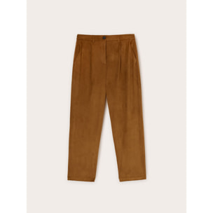 Motivi - Pantaloni regular con pieghe - Marrone