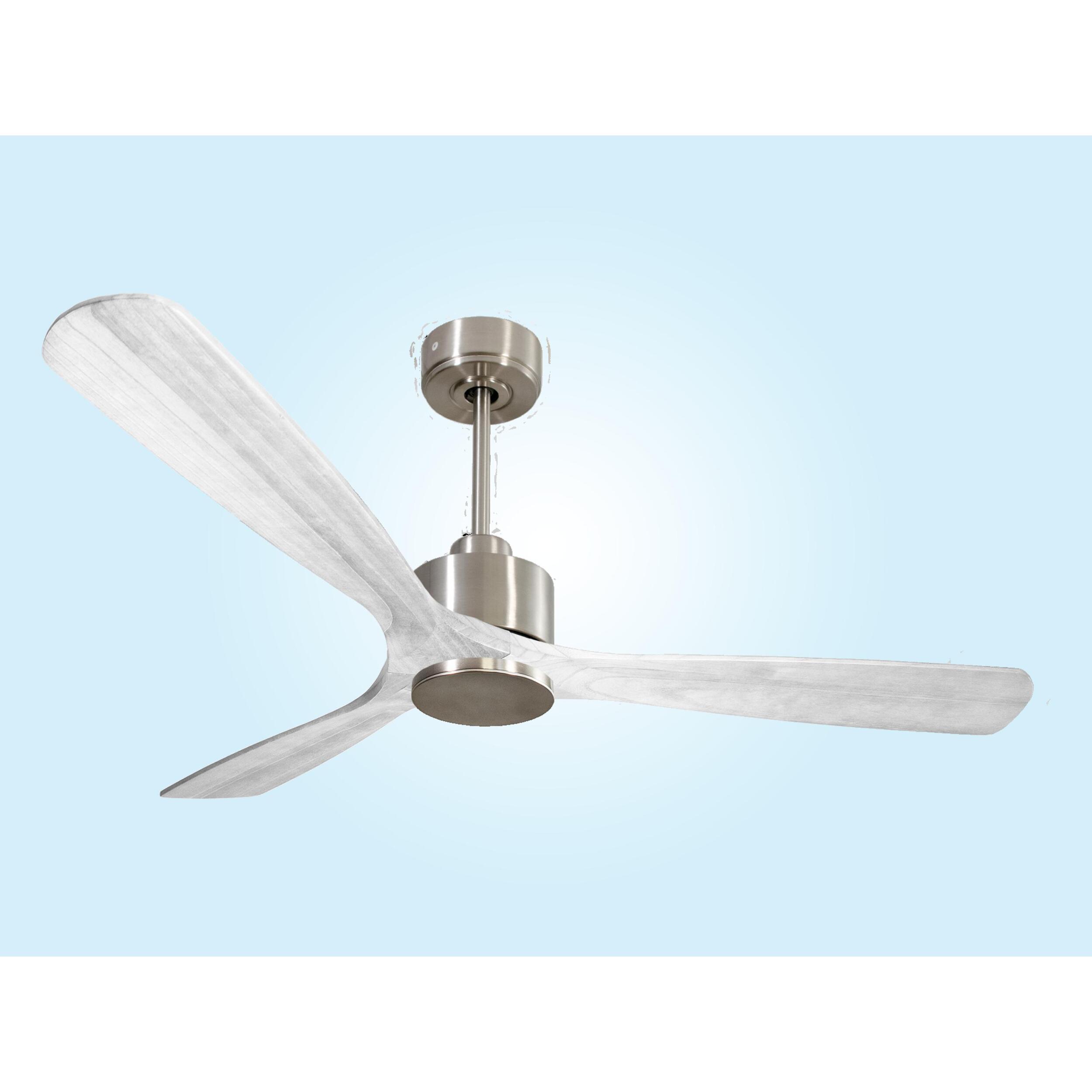 Ventilador de techo Reversible Termostato Wifi Motor DC Techos Inclinados Mando a Distancia Hypersilence Memoria MadeiraD166C0365001 PURLINE