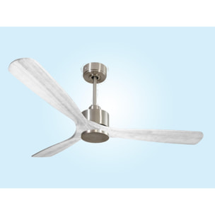 Ventilador de techo Reversible Termostato Wifi Motor DC Techos Inclinados Mando a Distancia Hypersilence Memoria MadeiraD166C0365001 PURLINE