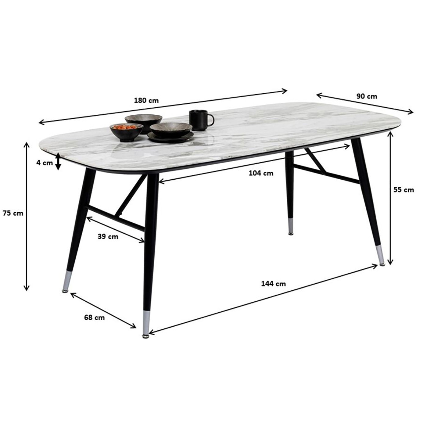 Table Catania 180x90cm Kare Design