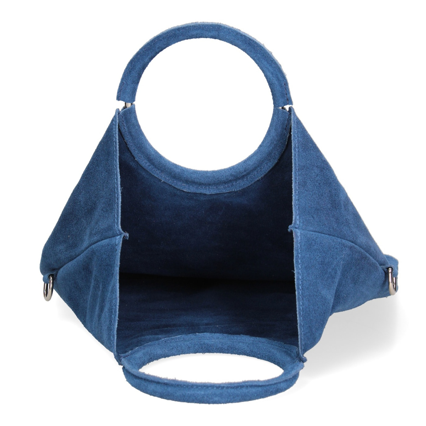 Borsa a mano da donna Made in Italy - Modello Zelia - Pelle scamosciata - 29.0 x 30.0 x 1.0 cm