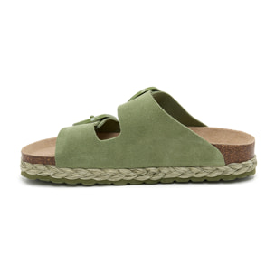 SANDALO CON ZEPPA BILLOWY VERDE