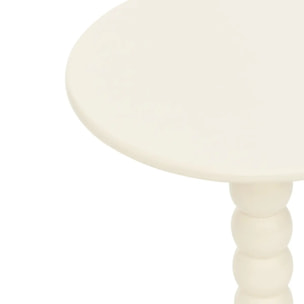 Table à café Chamlo blanc ivoire D38cm