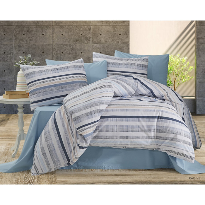 Parure housse de couette et taie(s) oreiller 100% Coton