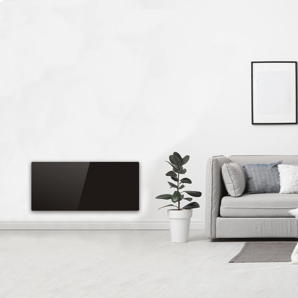 Radiateur électrique céramique GLASS noir 2000W