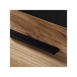 Table de chevet en décor bois chêne - DAVID