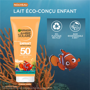 Garnier Ambre Solaire Lait éco-conçu Enfant Disney FPS 50+ 100ml