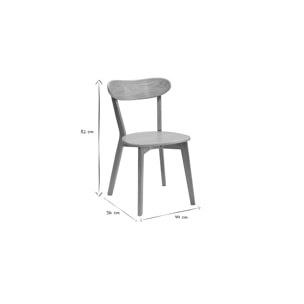 Chaises vintage bois foncé (lot de 2) DOVE