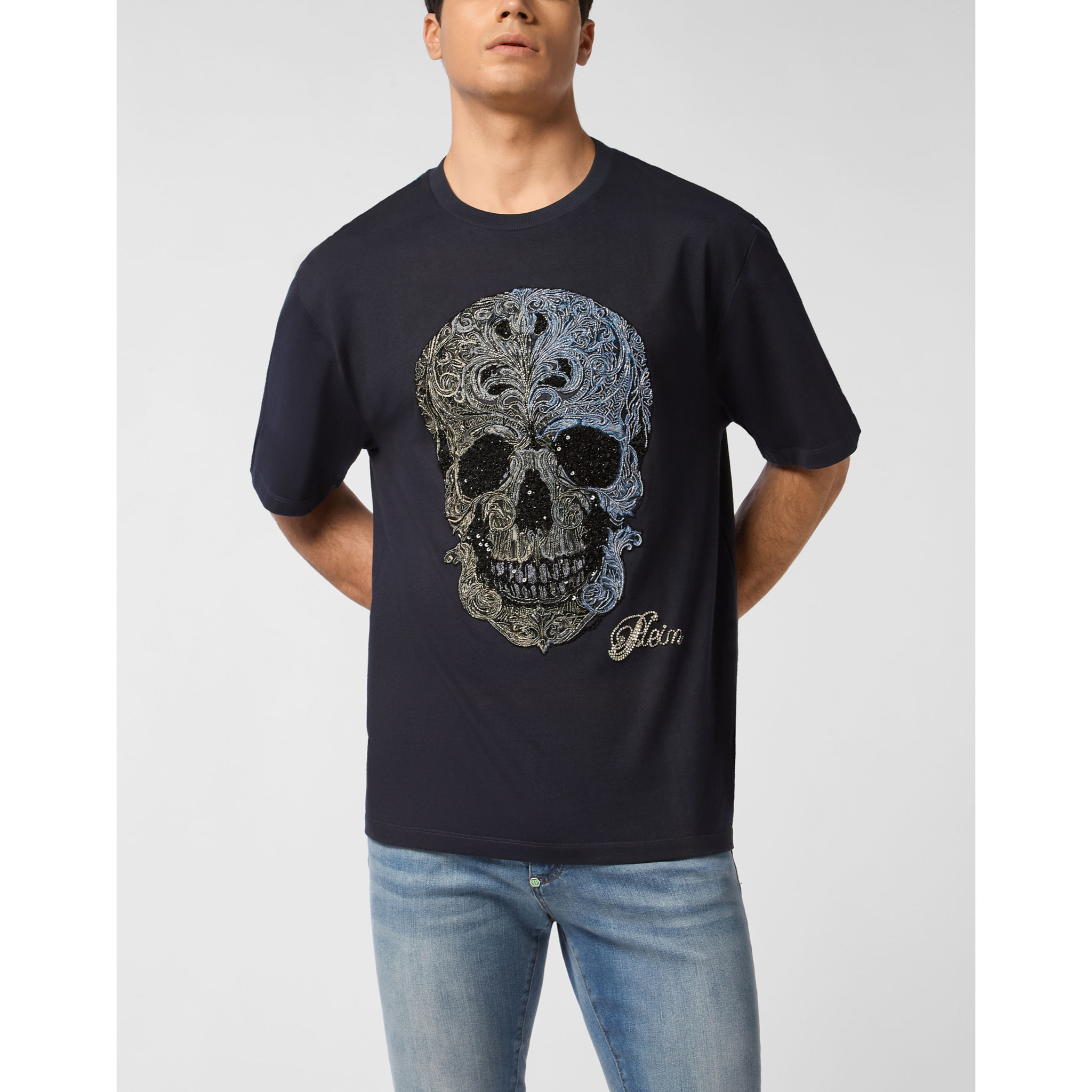 PHILIPP PLEIN T-Shirt Round Neck Ss SKULL