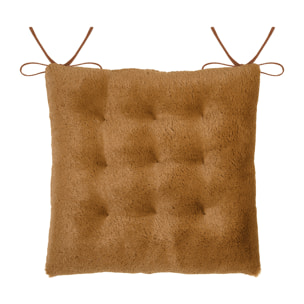 Galette de chaise imitation fourrure - Bronze