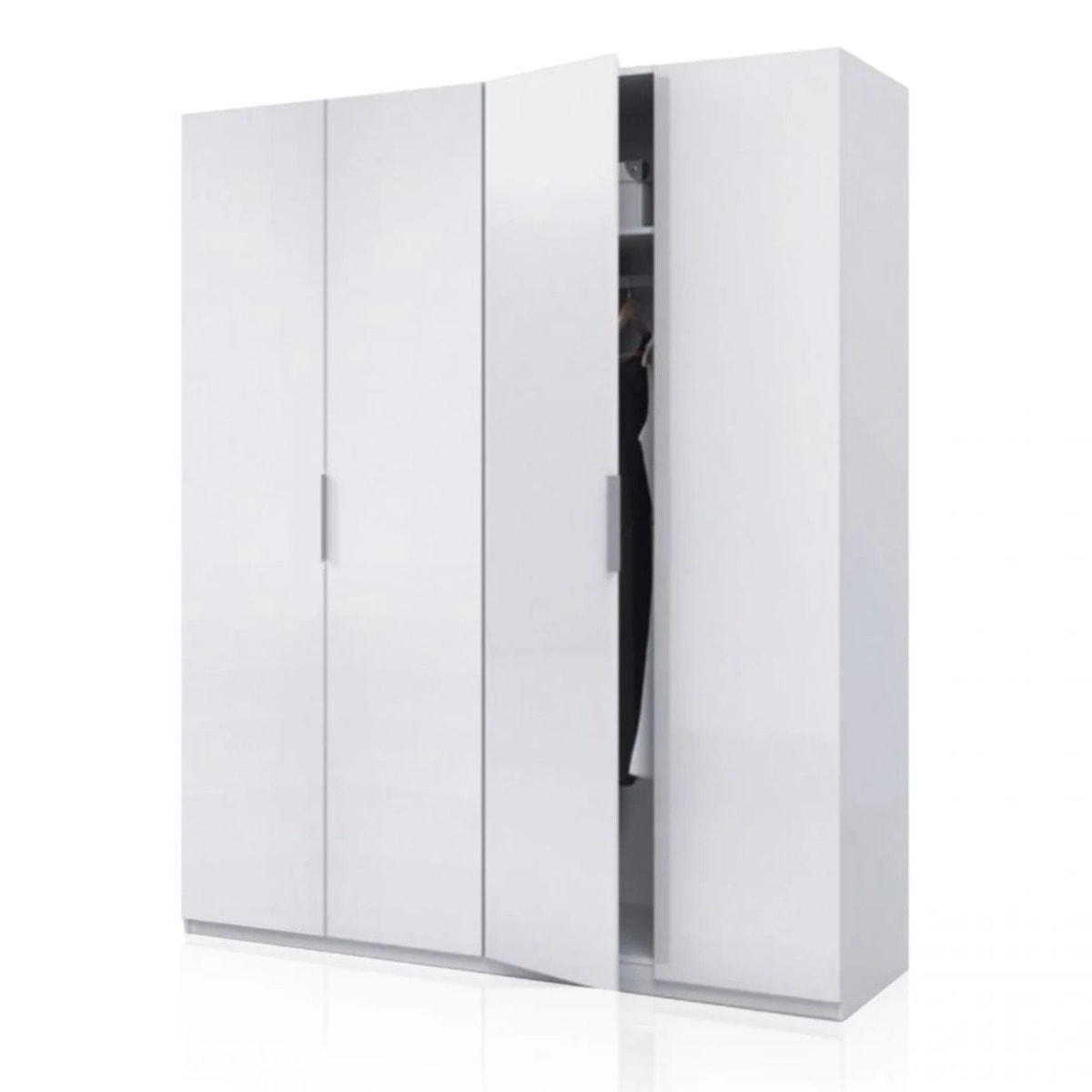 Armario Belar 4 puertas Blanco Brillo