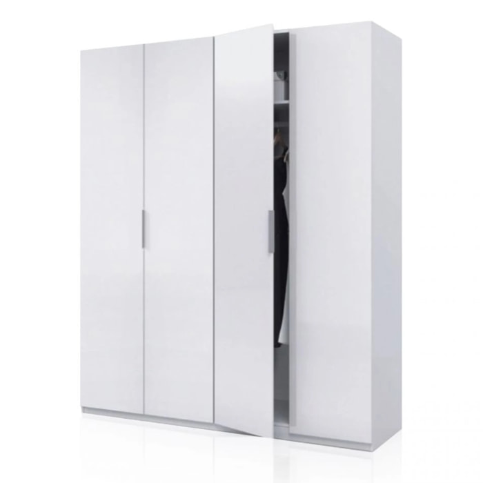 Armario Belar 4 puertas Blanco Brillo